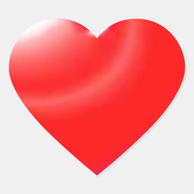 Red Heart Heart Sticker (Front)