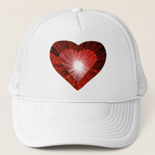 Red Heart 'heart' trucker hat white