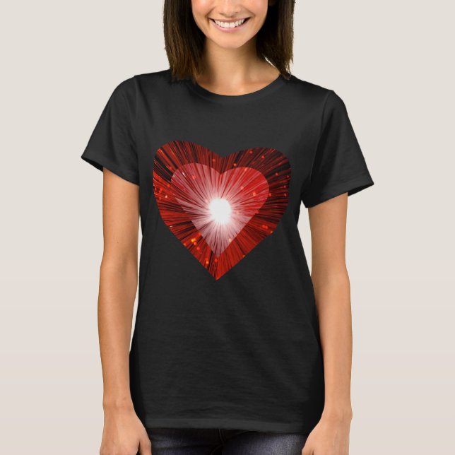 Red Heart 'heart' women's t-shirt black (Front)