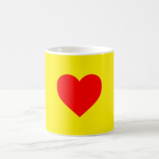 Red Heart Heat Pop Art   Coffee Mug (Center)