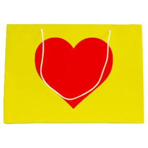 Red Heart Heat Pop Art  Large Gift Bag