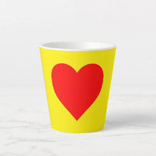 Red Heart Heat Pop Art Latte Mug