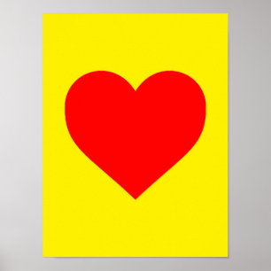 Red Heart Heat Pop Art  Poster