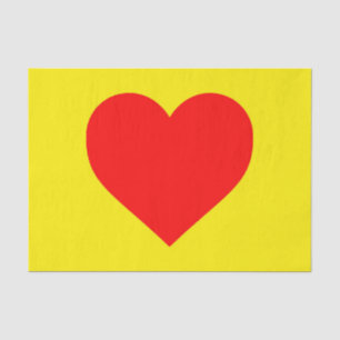 Red Heart Heat Pop Art Tissue Paper