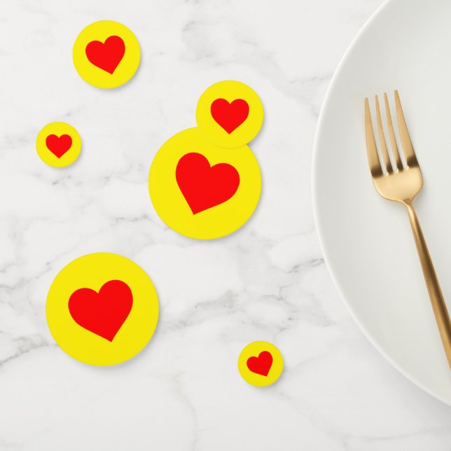 Red Heart Heat Yellow Confetti (Group)