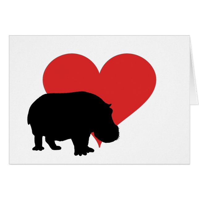 Red Heart Hippo (Front Horizontal)
