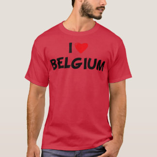 Red Heart Holiday Belgium I Love Belgium  T-Shirt