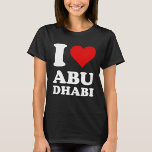Red Heart I Love Abu Dhabi T-Shirt