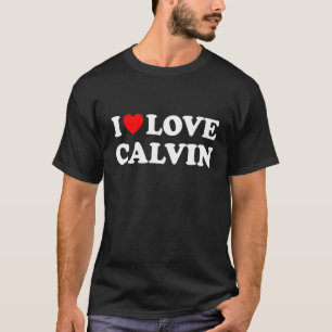 Red Heart I Love Calvin T-Shirt