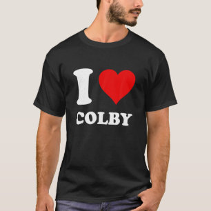 Red Heart I Love Colby T Shirt