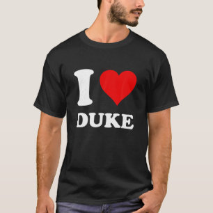 Red Heart I Love Duke T Shirt