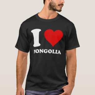 Red Heart I Love Mongolia T-Shirt