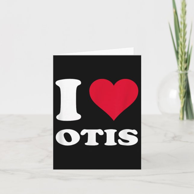 Red Heart I Love Otis  Card (Front)