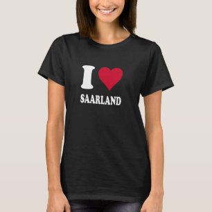 Red Heart I Love Saarland T-Shirt