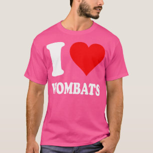 Red Heart I Love Wombats T-Shirt