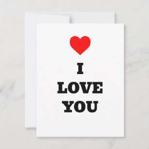 Red heart I love you Valentine's Day Card
