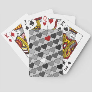 red heart in the crowd playing cards
