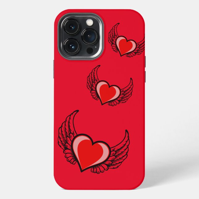 Red heart iPhone case (Back)