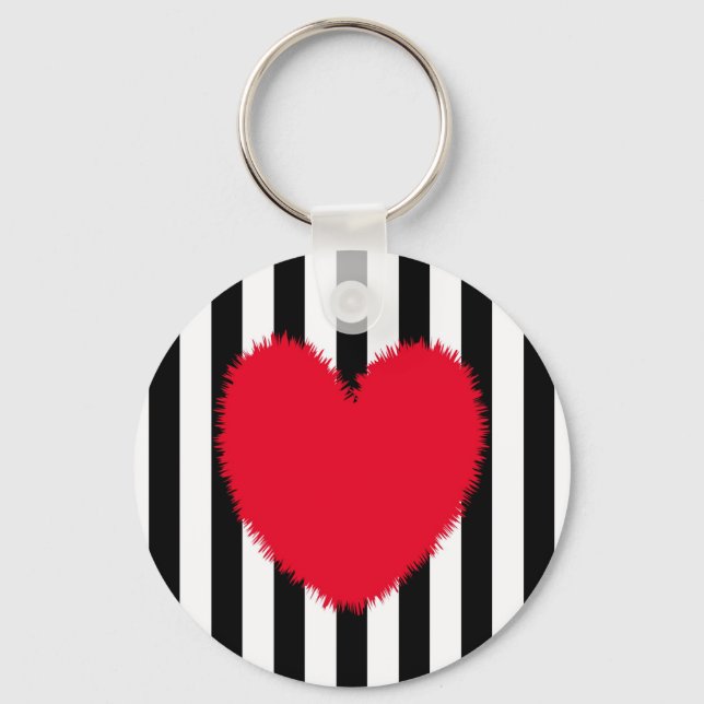 Red heart key ring (Front)