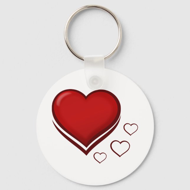 Red Heart Key Ring (Front)