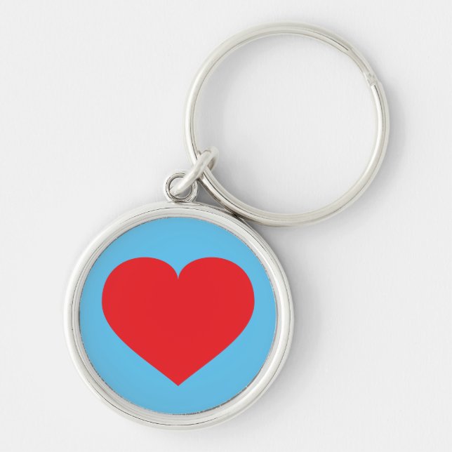 Red heart keychain (Front)