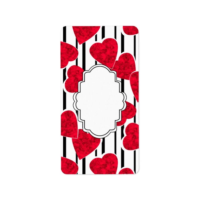 Red heart label (Front)