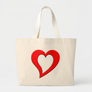 red heart large tote bag