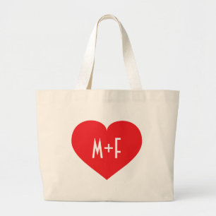 Red Heart Large Tote Bag