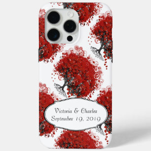 Red Heart Leaf Tree iPhone 15 Pro Max Case