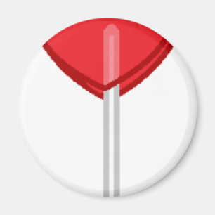 red heart lollipop magnet