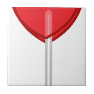 red heart lollipop tile