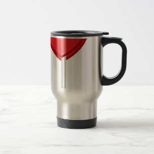 red heart lollipop travel mug