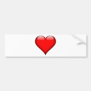 Red Heart Love Bumper Sticker