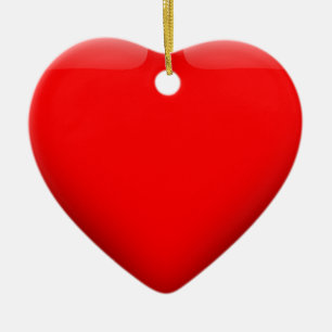 Red Heart Love Ceramic Tree Decoration