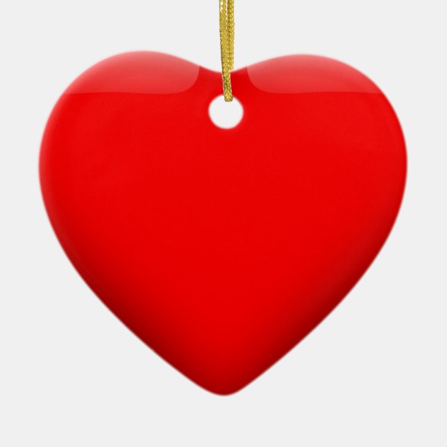Red Heart Love Ceramic Tree Decoration (Front)