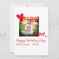 Red heart love happy valentine's day add photo nam