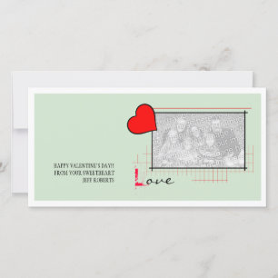 Red Heart Love Holiday Card