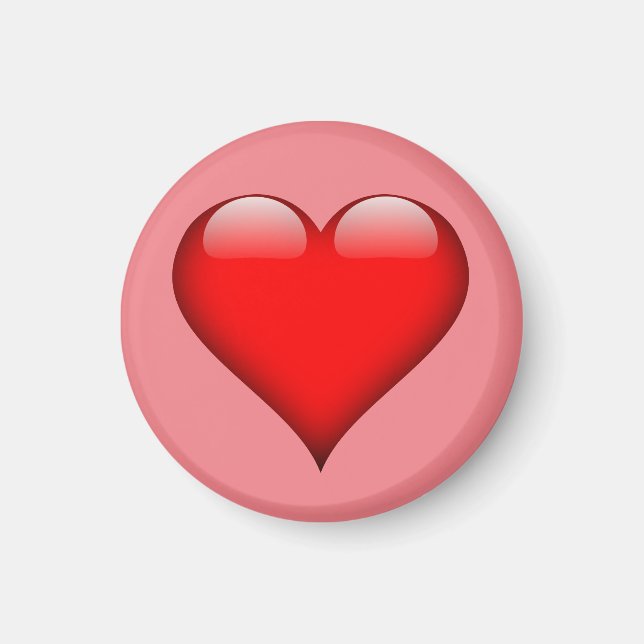 Red Heart Love Magnet (Front)