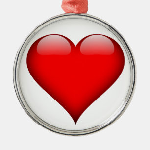 Red Heart Love Metal Tree Decoration