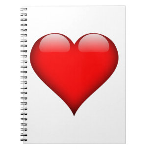 Red Heart Love Notebook