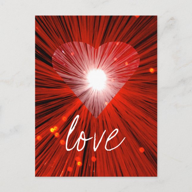 Red Heart 'Love' postcard (Front)