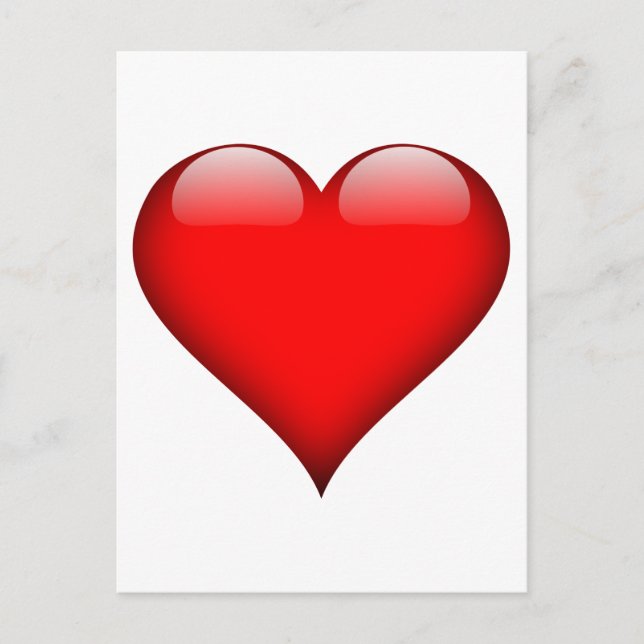 Red Heart Love Postcard (Front)
