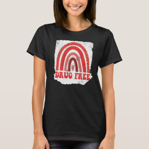 Red Heart Love Rainbow Ribbon Week Awareness Pill T-Shirt