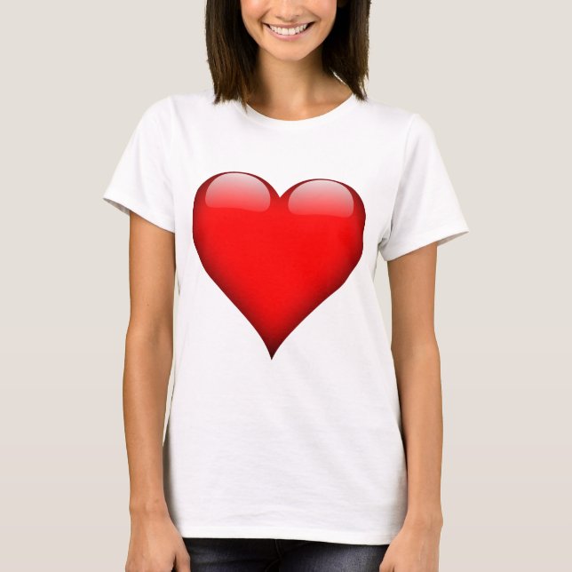 Red Heart Love T-Shirt (Front)