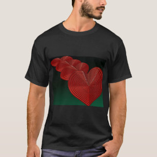 Red Heart Love Tee on Bold Background