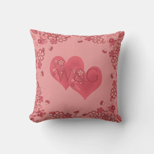 red heart love Valentine's day Throw Pillow