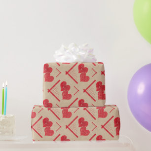 red heart love Valentine's day Wrapping Paper