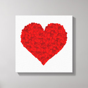Red Heart Love Valentines for Girlfriend Women Him Canvas Print