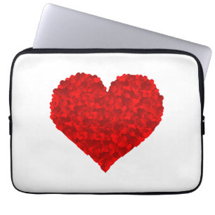 Red Heart Love Valentines for Girlfriend Women Him Laptop Sleeve