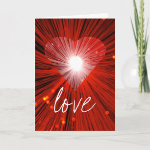 Red Heart 'Love' Your Text greetings card